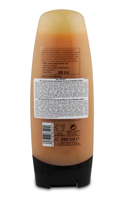 FRUITY-Гель для душа Superdrug Масло Ши и бамбук-2788524