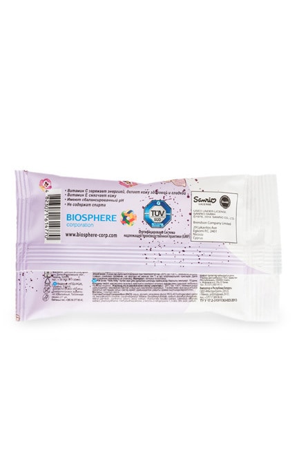 SMILE-Серветки вологі Smile Hello Kitty mix, 15 шт-4823071614770