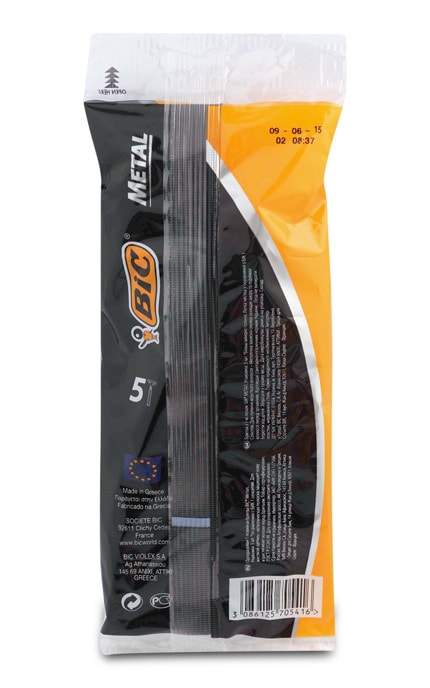 BIC-Станок для гоління Bic Metal 1-лезо, 5 шт/уп-3086125705416