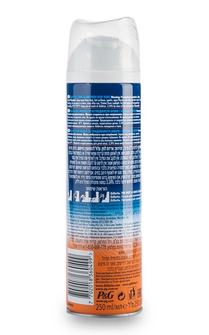 GILLETTE FUSION-Пена для бритья Gillette Fusion ProGlide Sensitive Active Sport-7702018360499