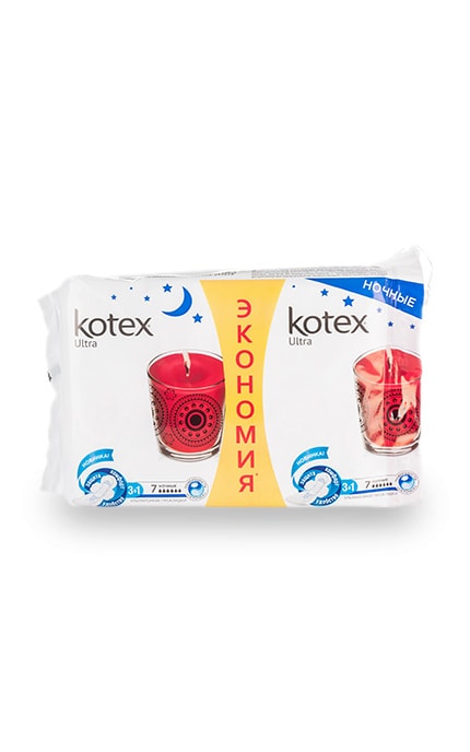 KOTEX-Женские гигиенические прокладки Kotex Ultra Night Duo-5029053545226