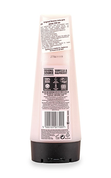 ORIGINAL SOURSE-Гель для душу Original Source Vanilla and Raspberry Ваніль і малина-5000101100468