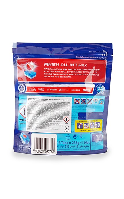FINISH-Таблетки для посудомоечных машин Finish Powerball All in 1 Super Charged-5900627067057