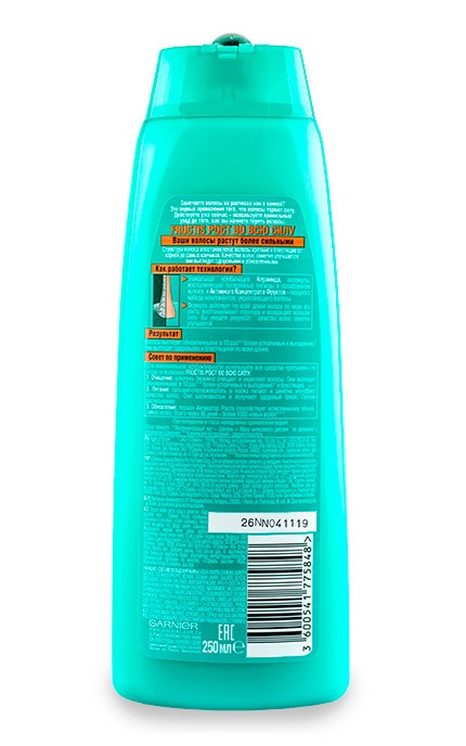 GARNIER FRUCTIS-Шампунь Garnier Fructis Рост в полную силу укрепляющий-3600541775848