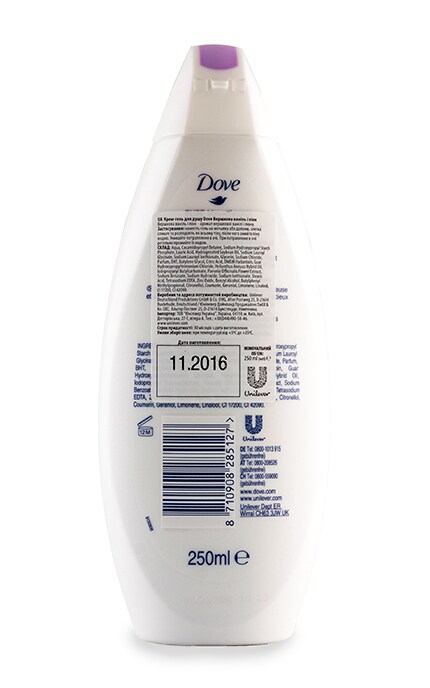 DOVE-Крем-гель для душа Dove Пион и розовое масло 250 мл-8710447169292