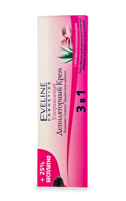 EVELINE-Крем для депиляции Eveline Cosmetics с алоэ вера и протеинами шелка-5901964016746