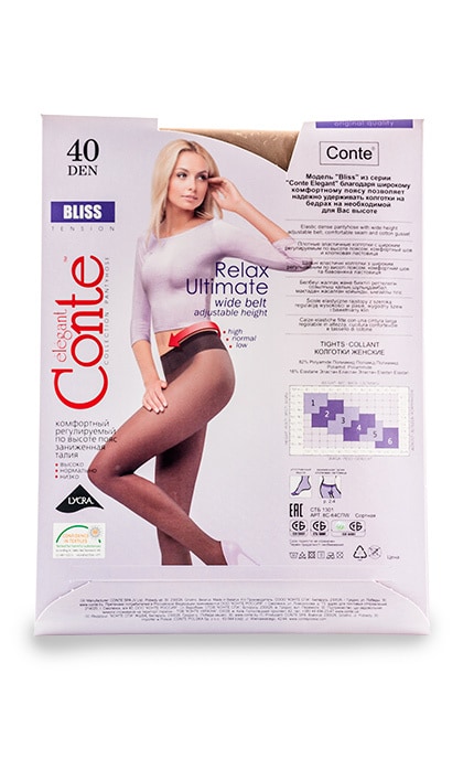 CONTE RELAX ULTIMATE-Колготки Conte Bliss Natural 40 den, 2 (S)-4810226199008