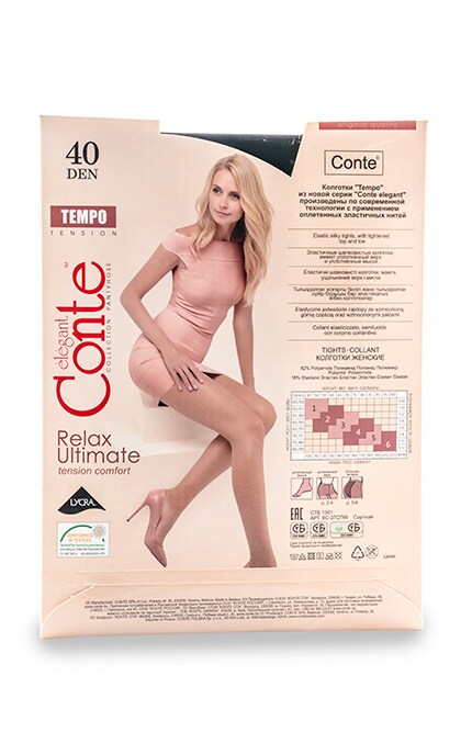 CONTE RELAX ULTIMATE-Колготки Conte Tempo Nero 40 den, 2 (S)-4810226198537