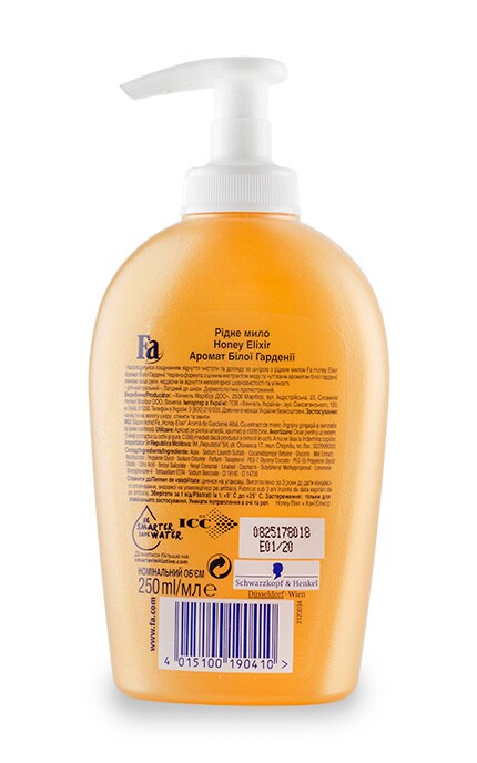 FA-Жидкое мыло Fa Honey Elixir Белая гардения-4015100190410