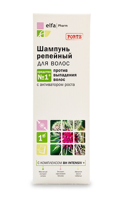ЭЛЬФА-Шампунь Elfa Pharm Реп'яховий Проти випадіння волосся-4823015916335