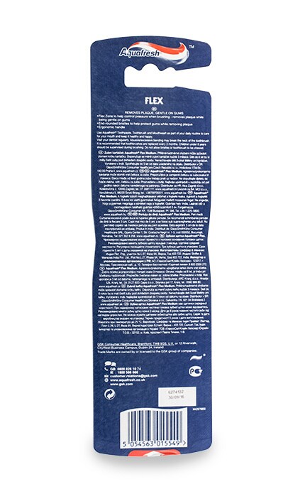 AQUAFRESH-Зубна щітка Aquafresh Flex середньої жорсткості-5054563015549