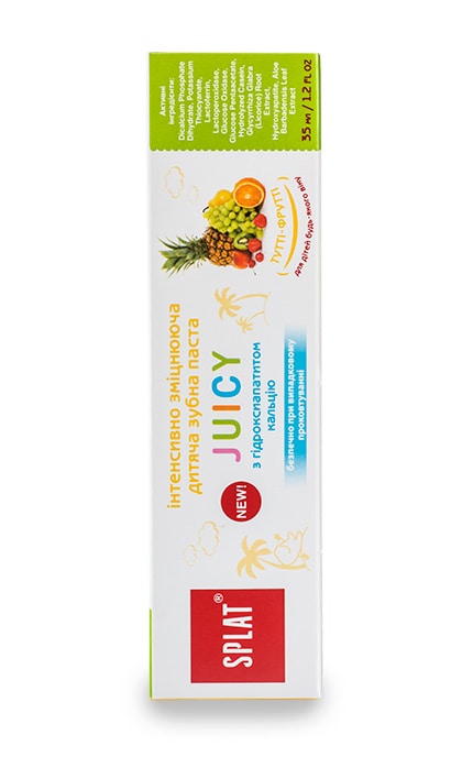 SPLAT-Зубна паста Splat Junior Juicy Тутті-Фрутті зміцнююча з гідроксиапатитом-7640168930219