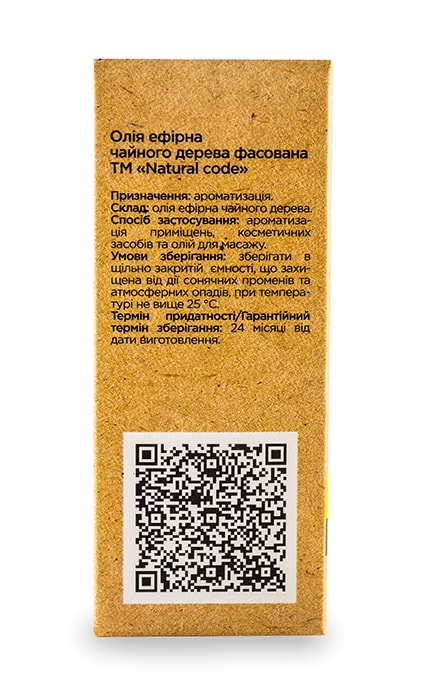 NATURAL CODE-Эфирное масло чайного дерева Natural Code фасованное-4820174891060