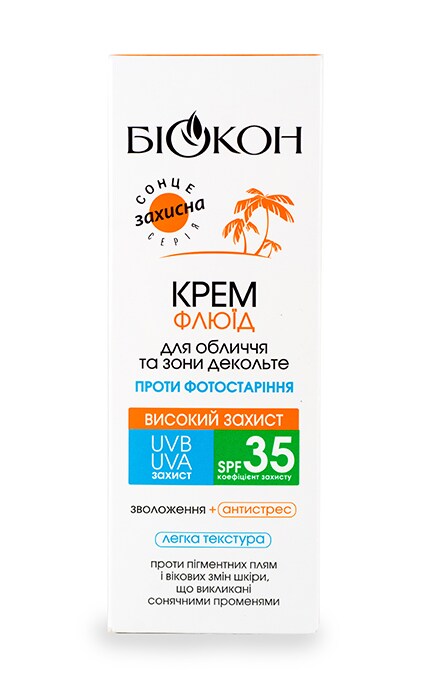 БИОКОН СОЛНЦЕ-Крем-флюїд Біокон для обличчя та зони декольте spf 35-4820160031166