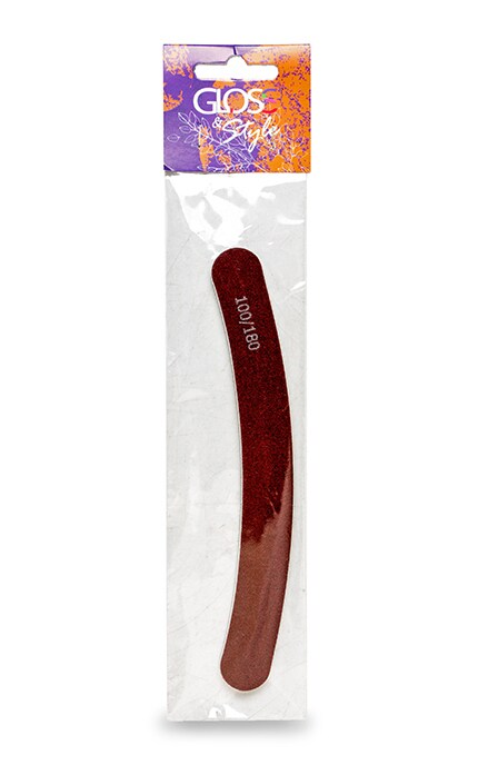 GLOSS&STYLE-Пилочка для нігтів Gloss&Style Банан Бордова 100/180-9210000012281