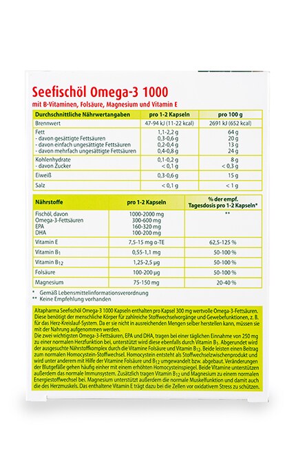 ALTAPHARMA-Диетическая добавка Altapharma Омега-3 1000 + Витамины и минералы-4305615615370