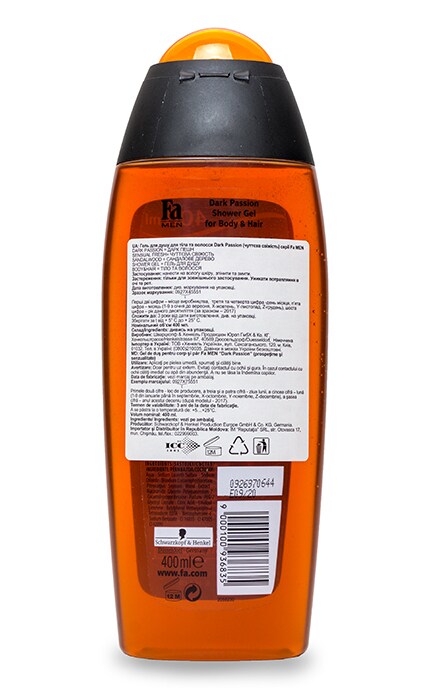 FA-Гель для душа Fa Men Dark Passion Sensual Fresh для тела и волос-9000100936835