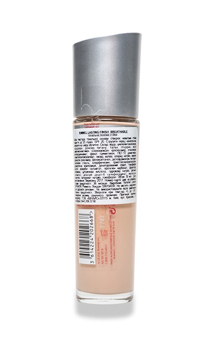 RIMMEL-Тональна основа Rimmel Lasting Finish 25h Breathable Foundation SPF-20 -3614224202668