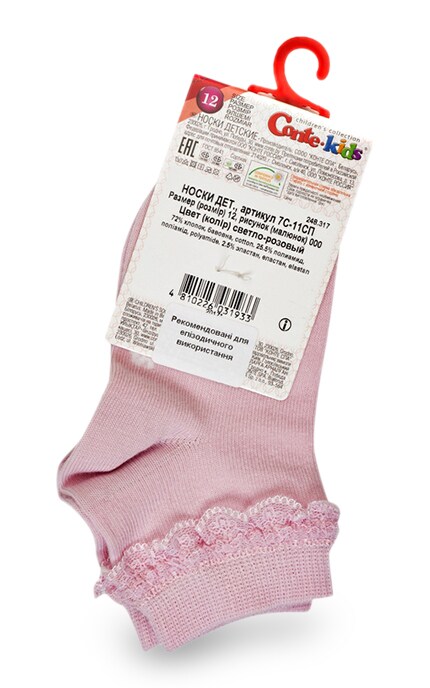 CONTE KIDS-Дитячі шкарпетки Conte-kids Tip-top колір світло-рожевий малюнок 000 розмір 12-4810226031933