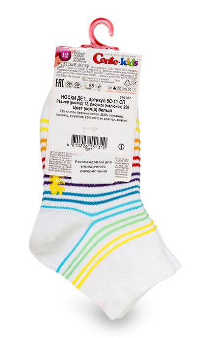 CONTE KIDS-Дитячі шкарпетки Conte-kids Tip-top колір білий, малюнок 256, розмір 12-4810226151310