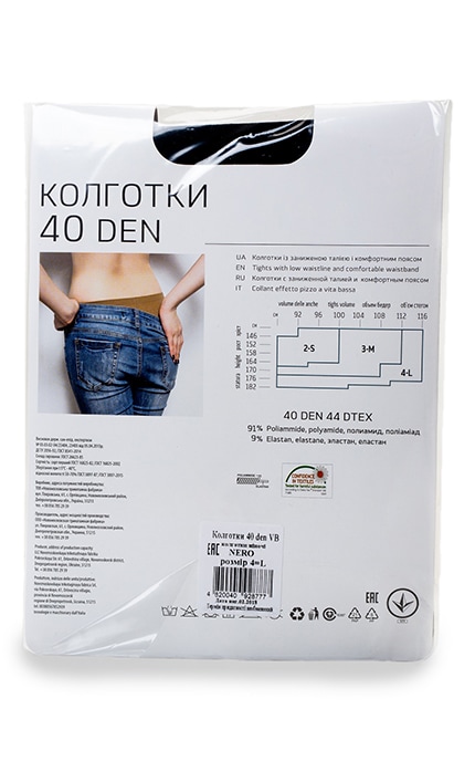 WOMEN'S CODE-Колготки Women's Code Nero 40 den 4 розмір-4820040928777