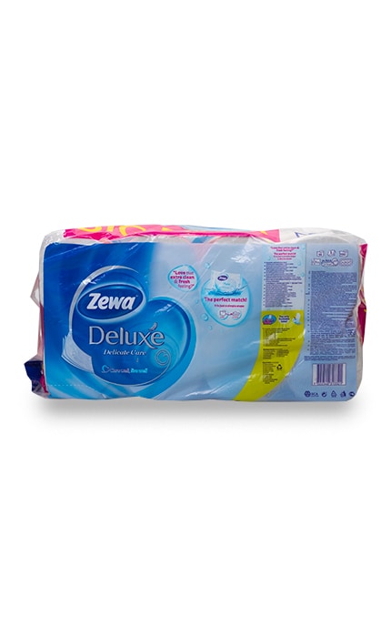 ZEWA-Туалетная бумага Zewa Deluxe Delicate Care белая, 3 слоя, 16 рулонов-7322540313321