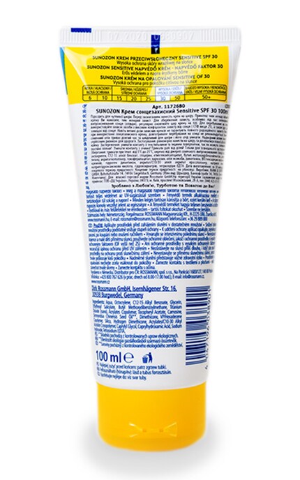 SUNOZON-Крем сонцезахисний Sunozon Sensitive Для чутливої шкіри SPF30 -4047196038901