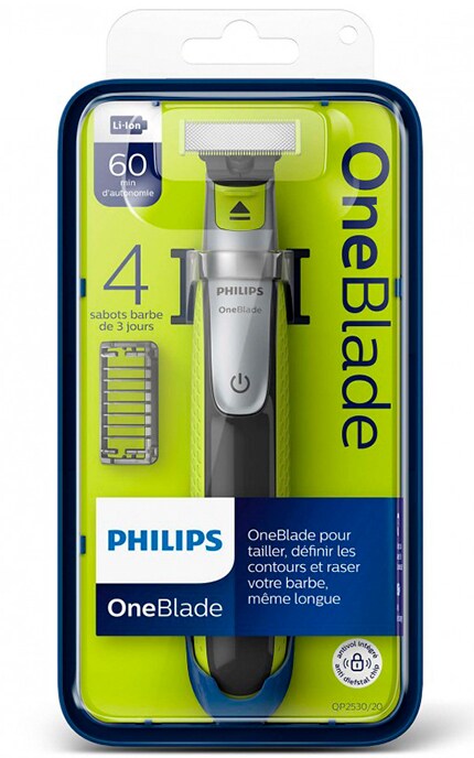 PHILIPS-Тример-стайлер-бритва Philips OneBlade QP2530/20 з 4 насадками Для вус та бороди Для чоловіків-8710103784999