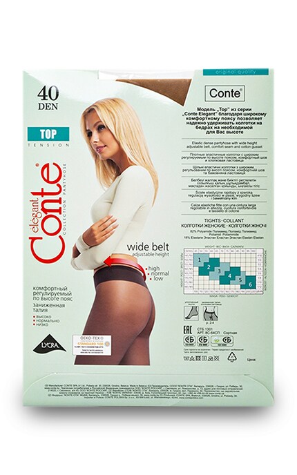 CONTE-Колготки Conte Top Natural 40 den 2 розмір-4810226011409
