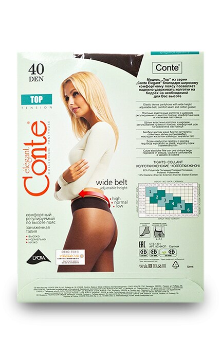 CONTE-Колготки Conte Top Mocca 40 den 4 розмір-4810226011546