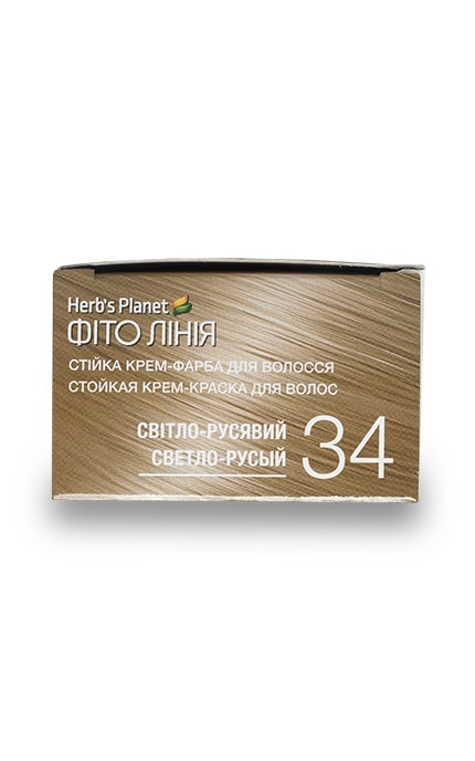 ФІТО ЛІНІЯ-Стойкая крем-краска для волос Herb`s Planet Фито Линия тон  №34 Светло-русый-4820107500045