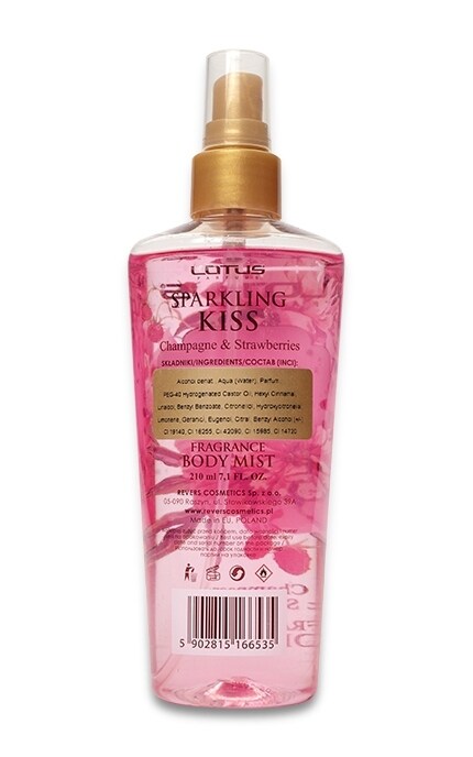 LOTUS-Парфумований спрей для тілa Lotus Sparkling Kiss Champagne & Strawberries-5902815166535