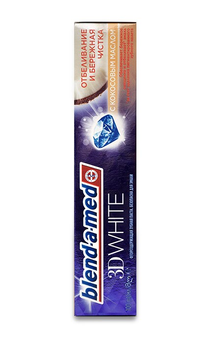 BLEND-A-MED-Зубная паста Blend-a-med 3D White Отбеливание и бережная чистка С кокосовым маслом-8001841142975