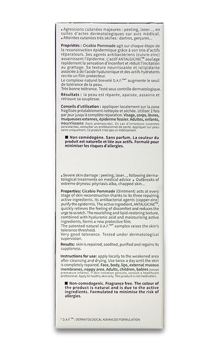 BIODERMA-Крем для обличчя відновлюючий Bioderma Cicabio Pommade Для зневодненої та пошкодженої шкіри-3401399545405