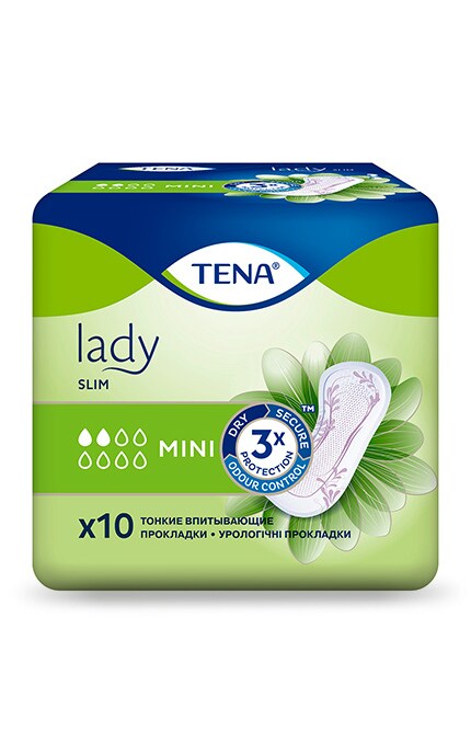 TENA-Прокладки урологічні TENA Lady Slim Mini, 10 шт.-7322540984705