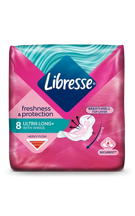 LIBRESSE-Гігієнічні прокладки Libresse Ultra Long, 8 шт.-7322540388480