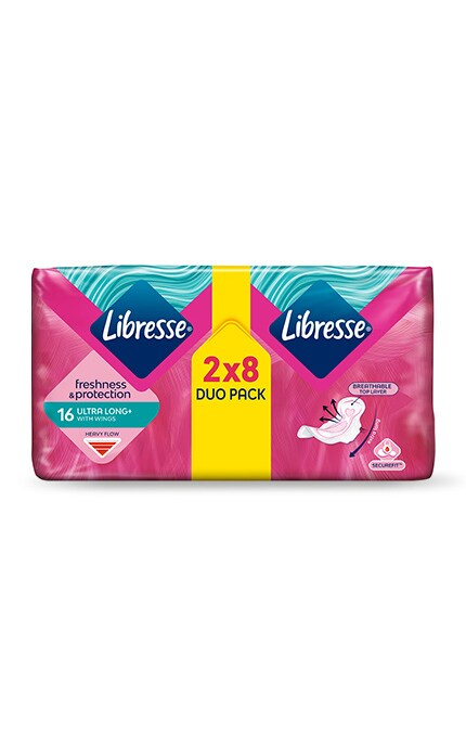 LIBRESSE-Гигиенические прокладки Libresse Ultra Long удлиненные, 16 шт. -7322540388442