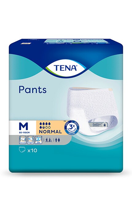 TENA-Труси-підгузники для дорослих TENA Pants Normal, розмір Мedium, 10 шт.-7322541150727