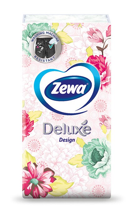 ZEWA-Носовые платки бумажные Zewa Deluxe Design, 3 слоя -7322540043716