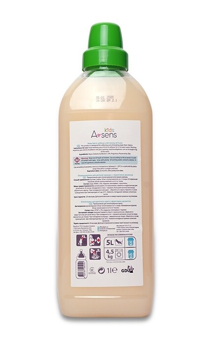 ASENS KIDS-Ополіскувач для дитячої білизни Asens Kids Baby Fabric Softener Фруктовий аромат-4820167005191