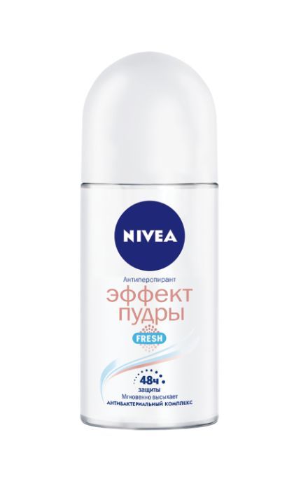 NIVEA-Дезодорант Nivea 50 мл Ефект Пудри Fresh кульковий антиперспірант з антибактеріальним комплексом-4005900535566