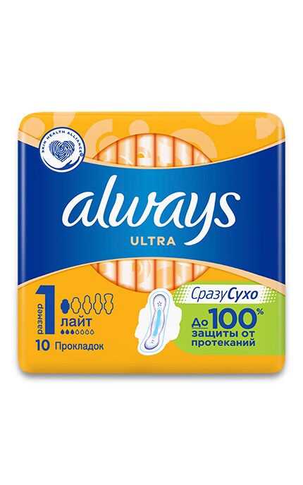 ALWAYS-Гигиенические прокладки Always Ultra Light (Размер 1) 10 шт-4015400041665