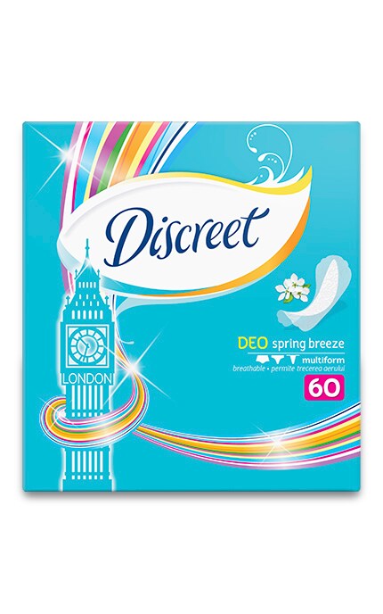 DISCREET-ЩоденнІ прокладки Discreet Deo Spring Breeze 60 шт-8001090170316