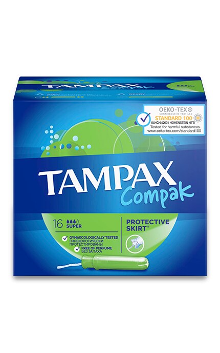 TAMPAX-Тампоны Tampax Compak Super с апликатором 16 шт-4015400104599