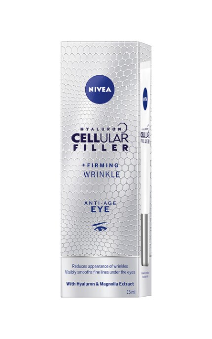 NIVEA-Крем для кожи вокруг глаз Nivea 15 мл HYALURON CELLULAR FILLER антивозрастной филлер против морщин-4005808367092