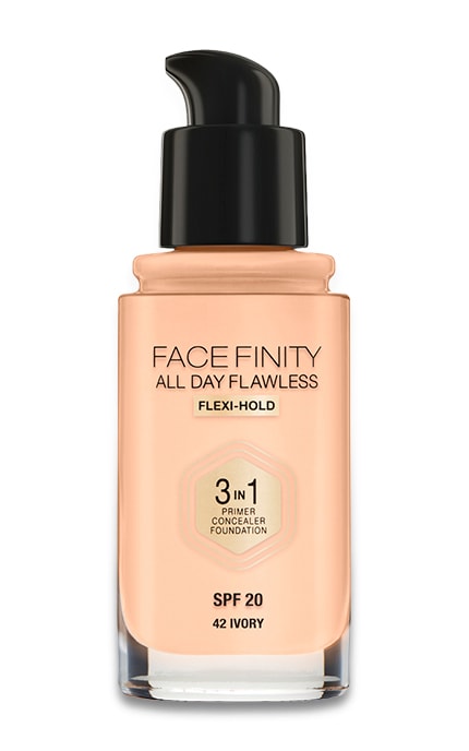 MAX FACTOR-MF FACEFINITY ALL DAY FLAWLESS 3-IN-1 основа тон. ( 42 ) Ivory Beige 30 мл-3614227923300