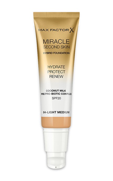 MAX FACTOR-MF MIRACLE SECOND SKIN тональна основа (04) Light Medium 30 мл-3614229764840