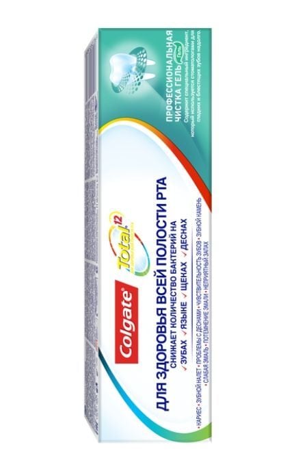 COLGATE-Комплексна антибактеріальна зубна паста Colgate Total 12 Професійне чищення (гель) -6920354816888
