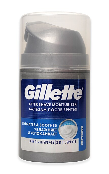 GILLETTE FUSION-Бальзам після гоління Gillette Fusion 3в1 Миттєве зволоження SPF+15, 50 мл -7702018255566