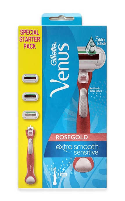 VENUS-Бритва Venus Extra Smooth RoseGold + 3 Змінні касети-7702018536931